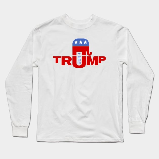 Team Trump GOP Elephant Long Sleeve T-Shirt by Sanford Studio